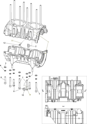 Картер двигателя С40501110 для к/в С40500520